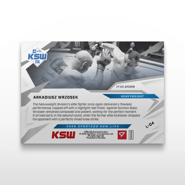 Arkadiusz Wrzosek - SportZoo KSW 2025/26 LIVE - Back