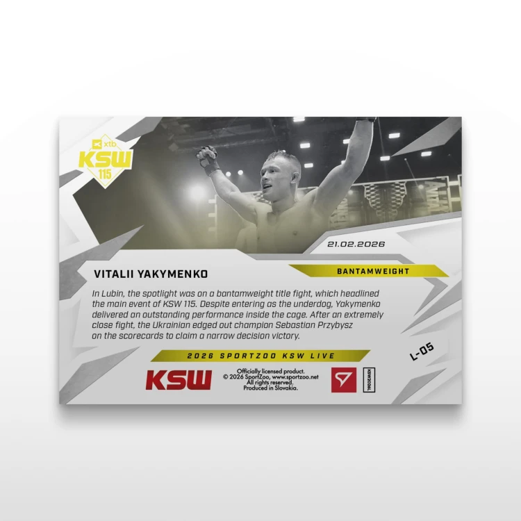 Vitalii Yakymenko - SportZoo KSW 2025/26 LIVE - Back