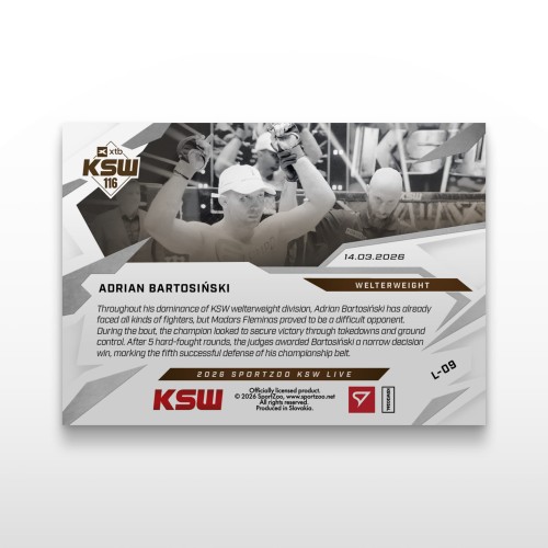 Adrian Bartosiński - SportZoo KSW 2025/26 LIVE - Back