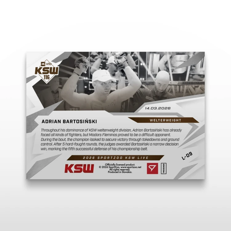 Adrian Bartosiński - SportZoo KSW 2025/26 LIVE - Back