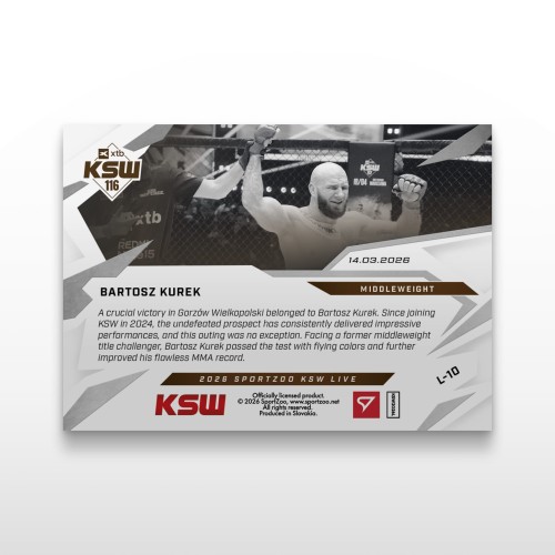Bartosz Kurek - SportZoo KSW 2025/26 LIVE - Back