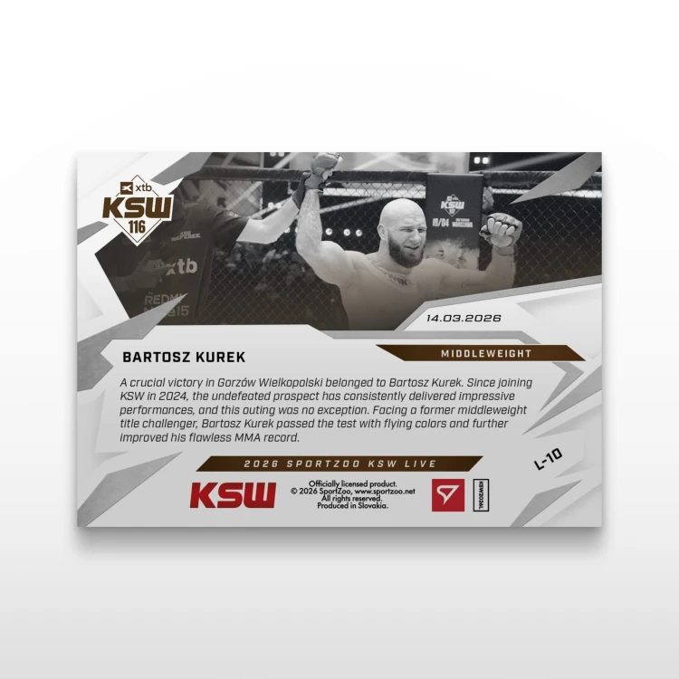 Bartosz Kurek - SportZoo KSW 2025/26 LIVE - Back