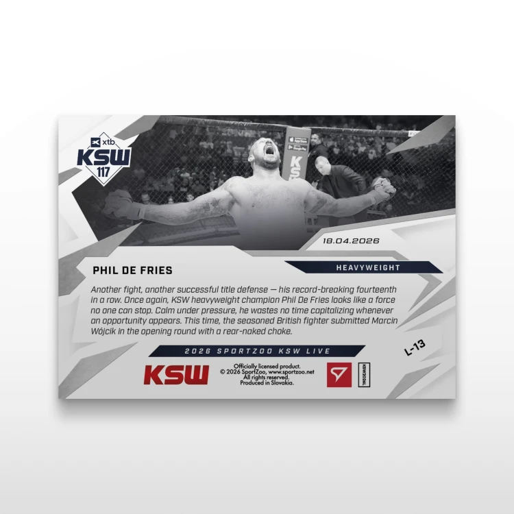 Phil De Fries - SportZoo KSW 2025/26 LIVE - Back
