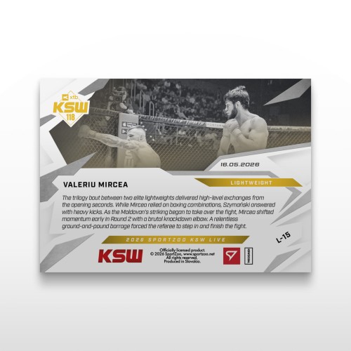 Valeriu Mircea - SportZoo KSW 2025/26 LIVE - Back