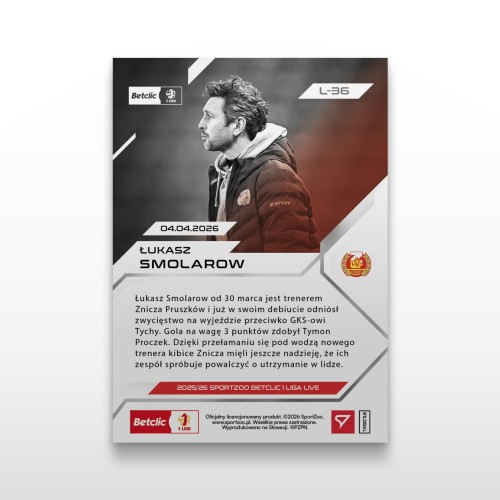 Łukasz Smolarow - SportZoo Betclic 1 Liga 2025/26 LIVE - Back