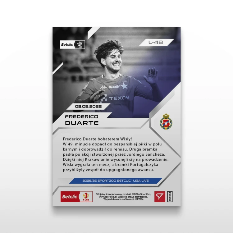 Frederico Duarte - SportZoo Betclic 1 Liga 2025/26 LIVE - Back