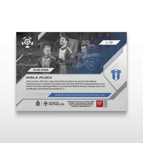 Wisła Płock - SportZoo PKO BP Ekstraklasa 2025/26 LIVE - Back