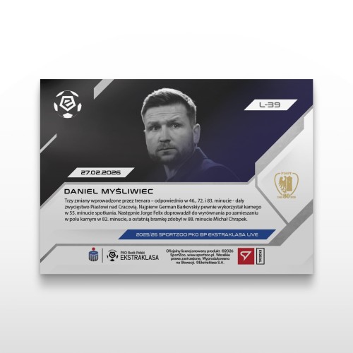 Daniel Myśliwiec - SportZoo PKO BP Ekstraklasa 2025/26 LIVE - Back