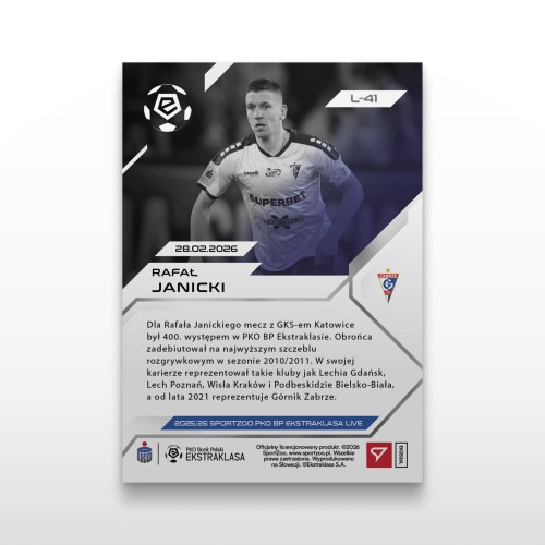 Rafał Janicki - SportZoo PKO BP Ekstraklasa 2025/26 LIVE - Back