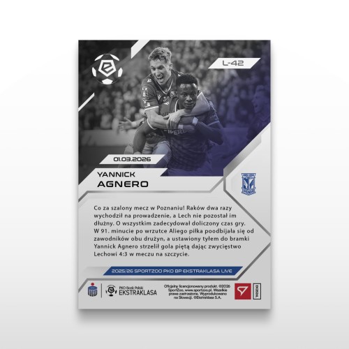Yannick Agnero - SportZoo PKO BP Ekstraklasa 2025/26 LIVE - Back
