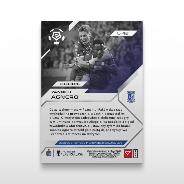 Yannick Agnero - SportZoo PKO BP Ekstraklasa 2025/26 LIVE - Back