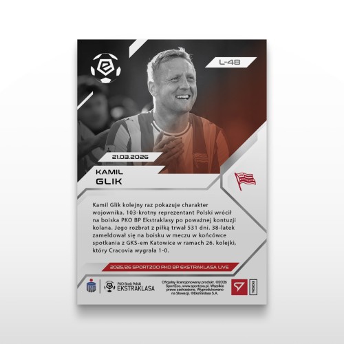 Kamil Glik - SportZoo PKO BP Ekstraklasa 2025/26 LIVE - Back