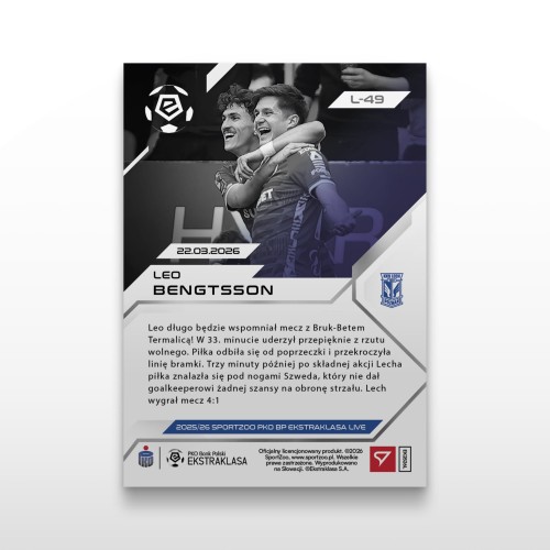 Leo Bengtsson - SportZoo PKO BP Ekstraklasa 2025/26 LIVE - Back