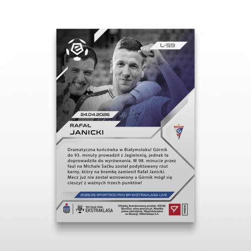 Rafał Janicki - SportZoo PKO BP Ekstraklasa 2025/26 LIVE - Back