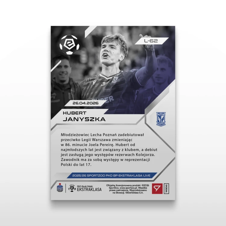 Hubert Janyszka - SportZoo PKO BP Ekstraklasa 2025/26 LIVE - Back