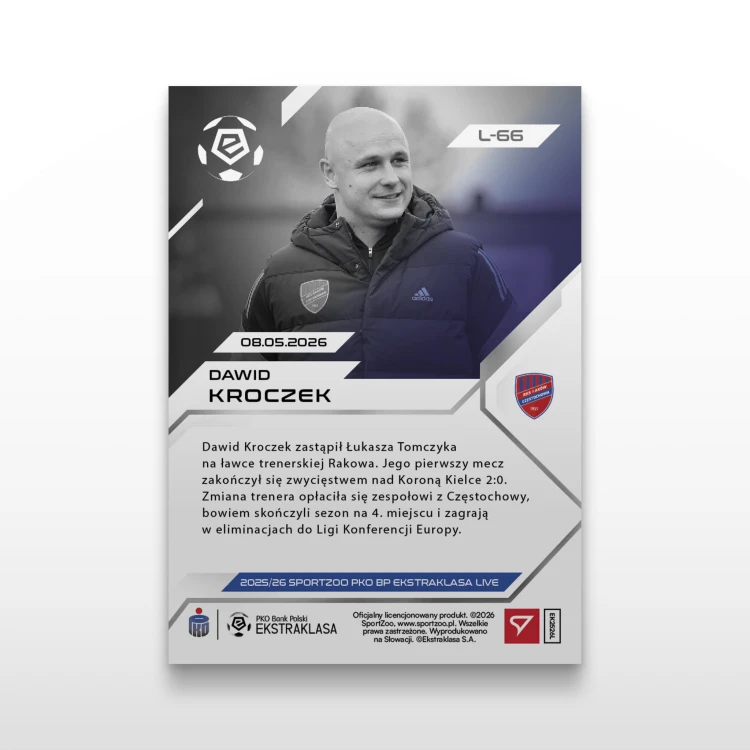 Dawid Kroczek - SportZoo PKO BP Ekstraklasa 2025/26 LIVE - Back
