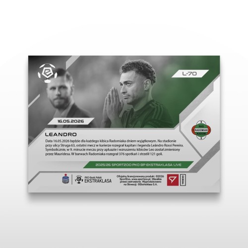 Leandro - SportZoo PKO BP Ekstraklasa 2025/26 LIVE - Back
