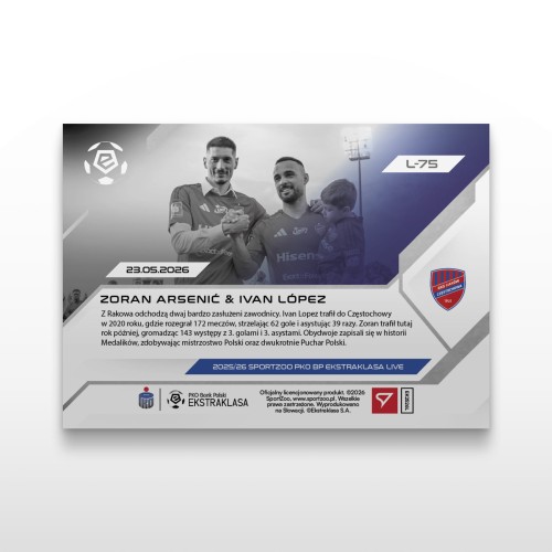 Zoran Arsenić &amp; Ivan López - SportZoo PKO BP Ekstraklasa 2025/26 LIVE - Back
