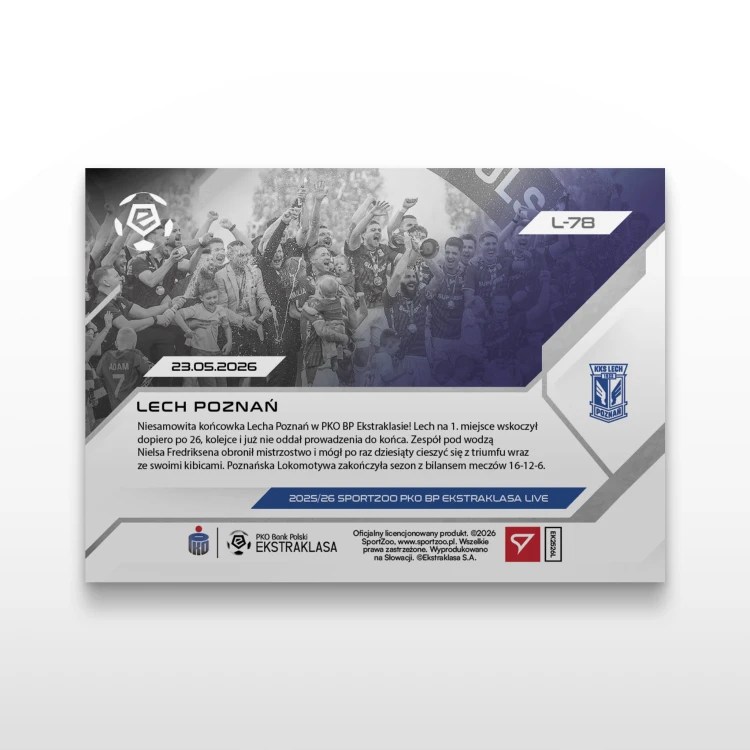 Lech Poznań - SportZoo PKO BP Ekstraklasa 2025/26 LIVE - Back