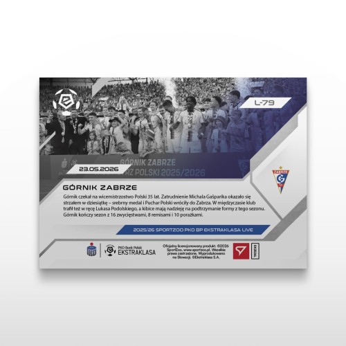Górnik Zabrze - SportZoo PKO BP Ekstraklasa 2025/26 LIVE - Back