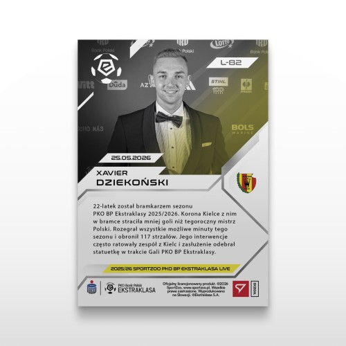 Xavier Dziekoński - SportZoo PKO BP Ekstraklasa 2025/26 LIVE - Back