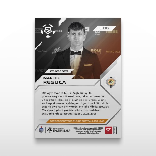 Marcel Reguła - SportZoo PKO BP Ekstraklasa 2025/26 LIVE - Back