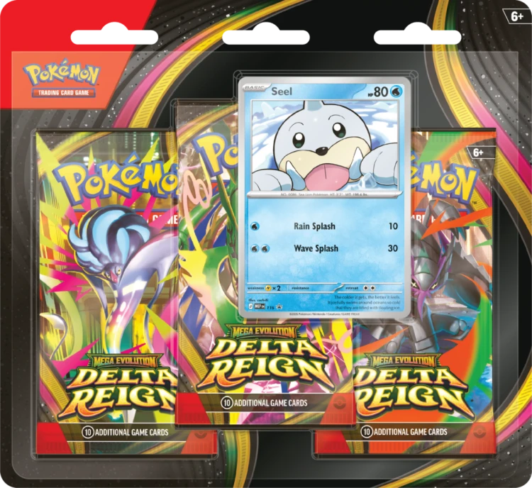 Pokémon TCG: Mega Evolution - Delta Reign - 3-Pack Blister - Front