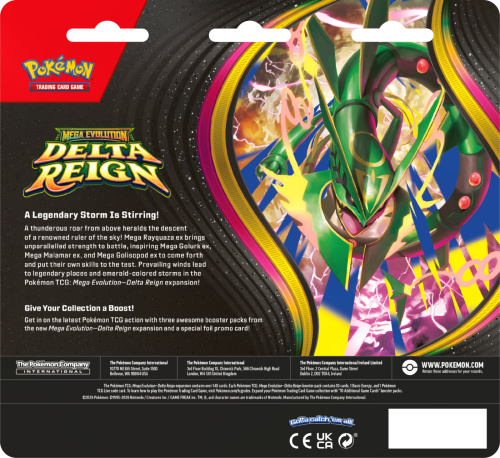 Pokémon TCG: Mega Evolution - Delta Reign - 3-Pack Blister - Back