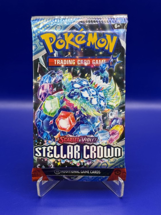 Boostermania Pokemon TCG Scarlet &amp;amp; Violet Stellar Crown- Booster - Version 4 - Real