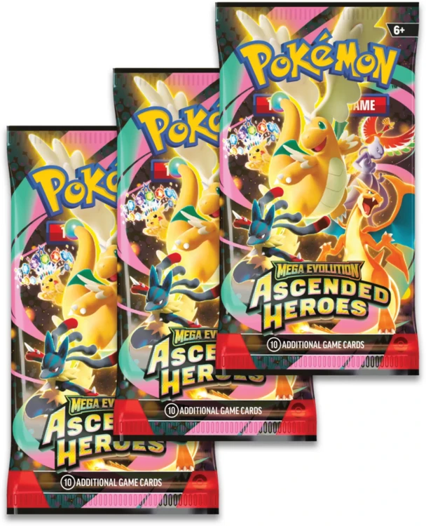 Pokemon TCG Mega Evolution Ascended Heroes Tech Sticker Collection Gastly Mega Gengar - 3 boostery