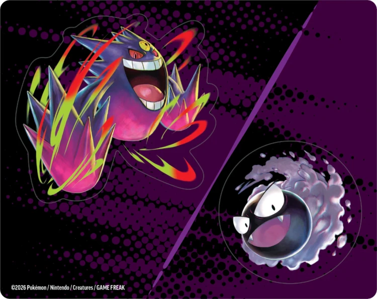Pokemon TCG Mega Evolution Ascended Heroes Tech Sticker Collection Gastly &amp; Mega Gengar - sticker