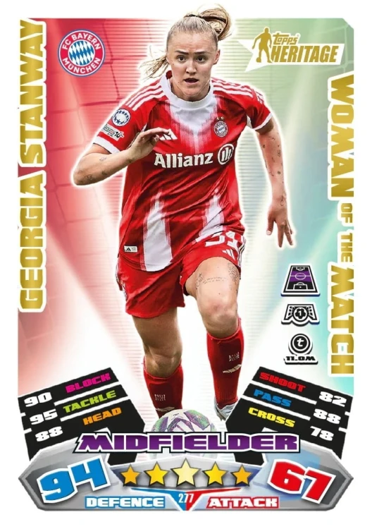 Karty TOPPS MATCH ATTAX EXTRA 2025 2026 MEGA puszka Goliaths - karta Stanway