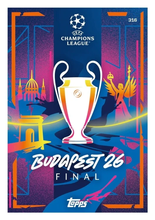 Karty TOPPS MATCH ATTAX EXTRA 2025 2026 MEGA puszka Psykicks - karta  Budapest 26 Final