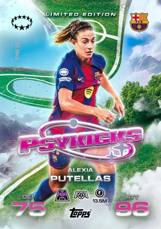 Karty TOPPS MATCH ATTAX EXTRA 2025 2026 MEGA puszka Psykicks - karta  Putellas