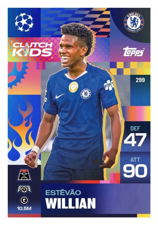 Karty TOPPS MATCH ATTAX EXTRA 2025 2026 MEGA puszka Blitzballers - karta Willian
