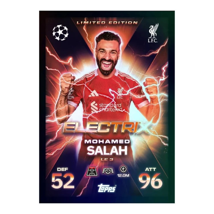 Box TOPPS MATCH ATTAX EXTRA 2025-2026 32 saszetki - karta Mohamed Salah