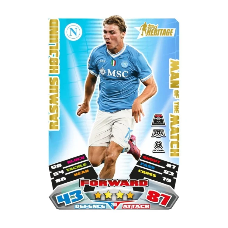 Box TOPPS MATCH ATTAX EXTRA 2025-2026 32 saszetki - karta Rasmus Hojlund