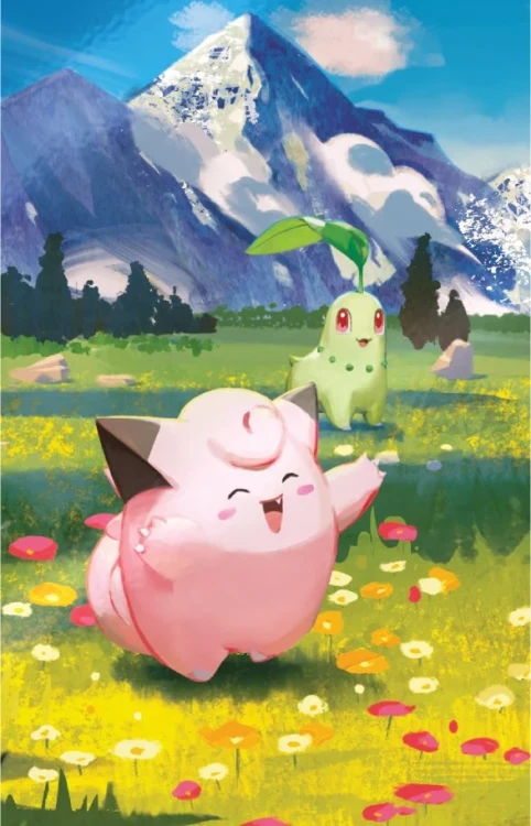 Mini Tin Clefairy Chikorita puszka Pokémon TCG Mega Evolution Ascended Heroes - grafika