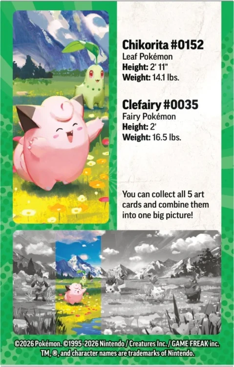 Mini Tin Clefairy Chikorita puszka Pokémon TCG Mega Evolution Ascended Heroes - opis Pokemonów
