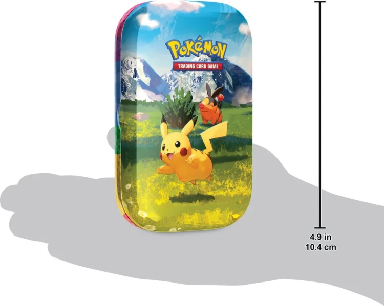 Mini Tin Pikachu Tepic puszka Pokémon TCG Mega Evolution Ascended Heroes - wymiary