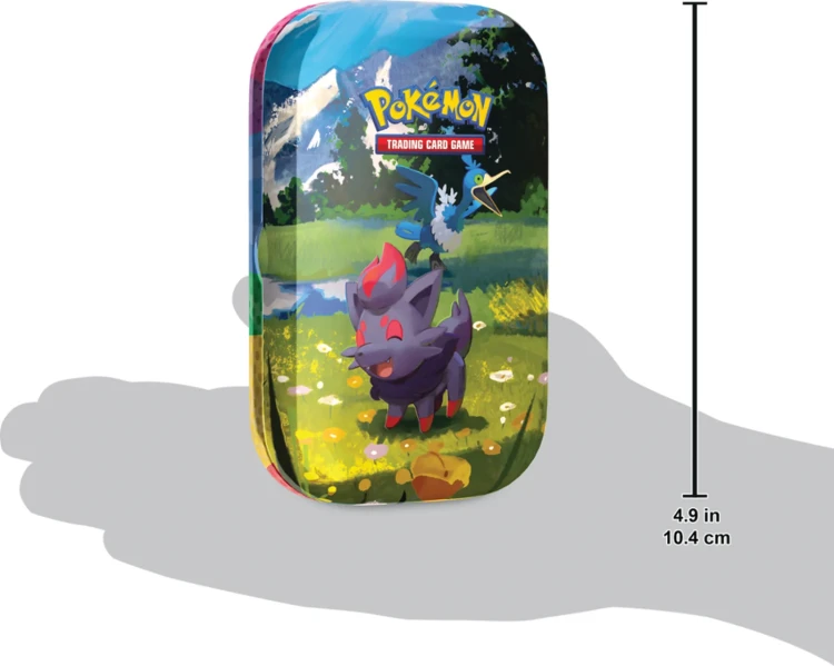 Mini Tin Zorua Cramorant puszka Pokémon TCG Mega Evolution Ascended Heroes - wymiary