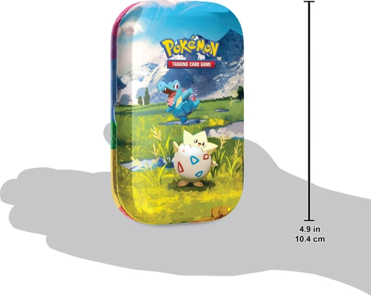 Mini Tin Togepi Totodile puszka Pokémon TCG Mega Evolution Ascended Heroes - wymiary