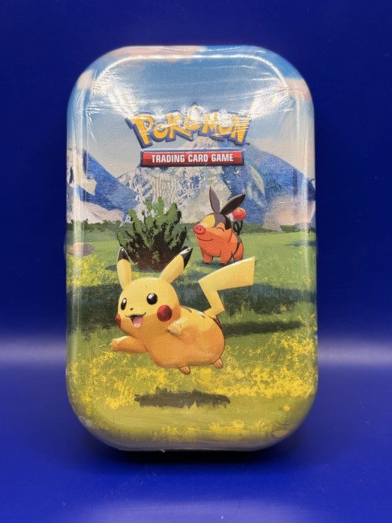Mini Tin Pikachu Tepic puszka Pokémon TCG Mega Evolution Ascended Heroes - front zdjecie