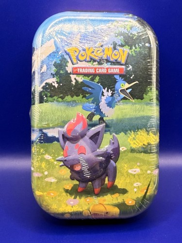 Mini Tin Zorua Cramorant puszka Pokémon TCG Mega Evolution Ascended Heroes - front zdjecie