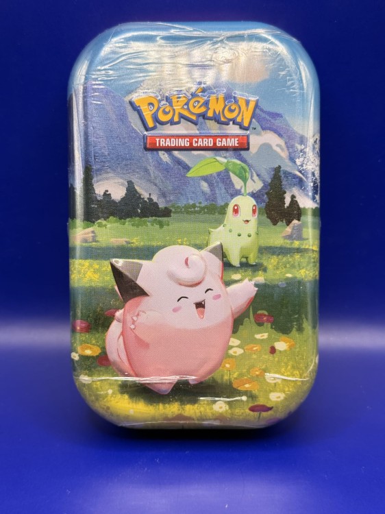 Mini Tin Clefairy Chikorita puszka Pokémon TCG Mega Evolution Ascended Heroe - front zdjęcie