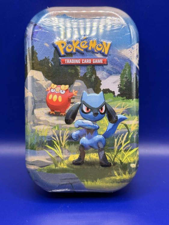 Mini Tin Riolu Darumaka puszka Pokémon TCG Mega Evolution Ascended Heroes - front zdjęcie