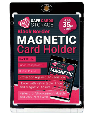 Magnetyczny holder Safe Cards Storage 35PT ultra clear Black Border One Touch