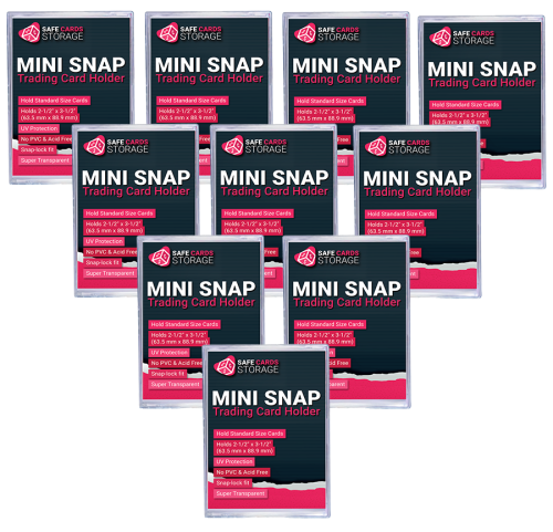 Mini Snap Card Holder 35PT Safe Cards Storage Ultra Clear zestaw 10 sztuk