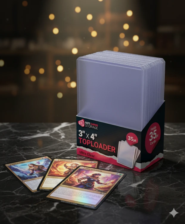 Toploader na karty regular 35PT 3 x 4 cale Ultra Clear 25 sztuk Safe Card Storage - podgląd