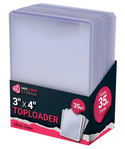 Toploader na karty regular 35PT 3 x 4 cale Ultra Clear 25 sztuk Safe Card Storage